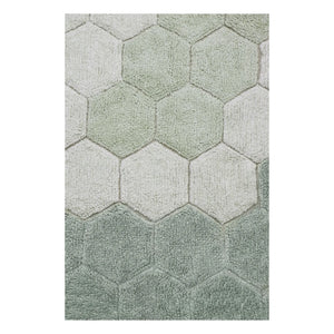 Lorena Canals - Teppich Honeycomb rund | Grau blau