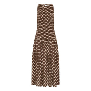 Faithfull the Brand – Luisa Baumwoll-Pünktchenkleid | Chocolate