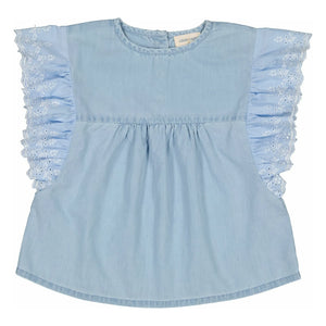 Louis Louise - Jasmin Denim Bluse | Blau