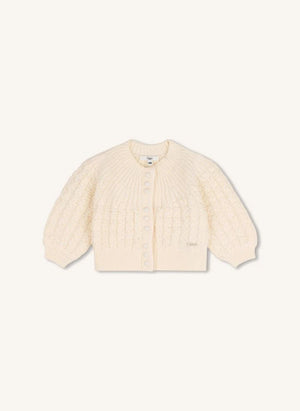 Chloé - Babykardigan aus Bio-Baumwolle | Chalk