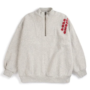 Bobo Choses - Bobo Choses Fermuarlı Sweatshirt Organik Pamuk | Heather Gri