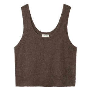 American Vintage - Bodyrow Camisole aus Kaschmir und Wolle | Braun