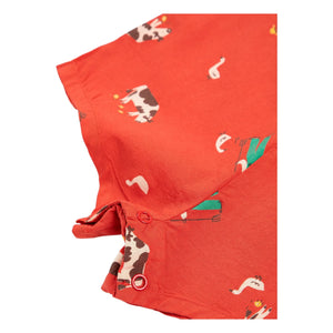 Bobo Choses - Jumpsuit Farm Bio-Baumwolle | Rot