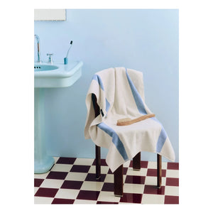 Hay - Çizgili Banyo Havlusu | Açık Mavi