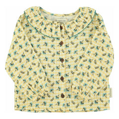 Piupiuchick - Geblümte Claudine-Kragen-Bluse | Gelb