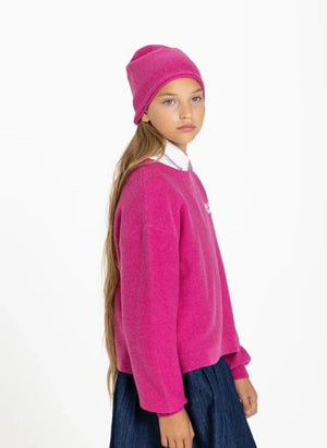 Smallable Kid - Shelly "Keep On Moving" Wolle Pullover | Fuchsia