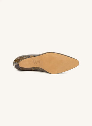 Bobbies - Lauren Python Lederstiefel | Oliv