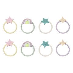 Mimi & Lula - 8-teiliges Arc en Ciel und Etoile Haarspangen-Set | Lila