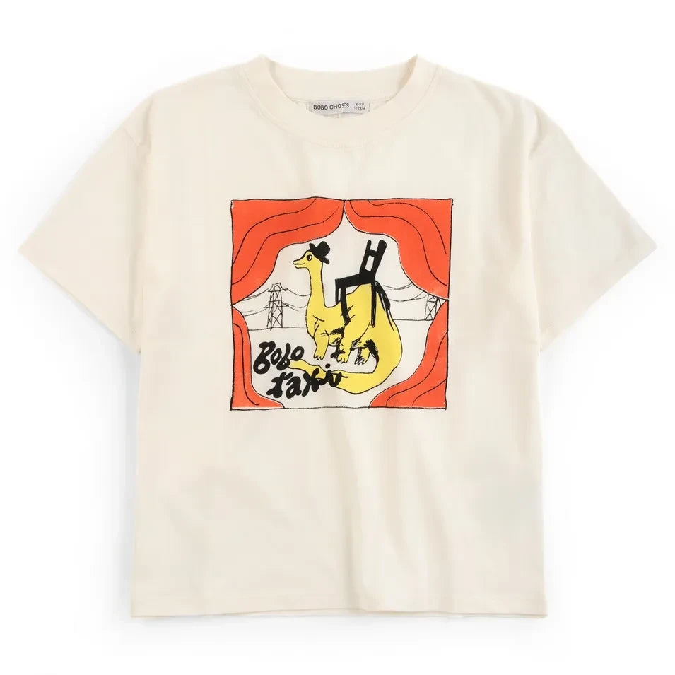 Bobo Choses – Bobo Taxi Bio-Baumwoll-T-Shirt | Ecru