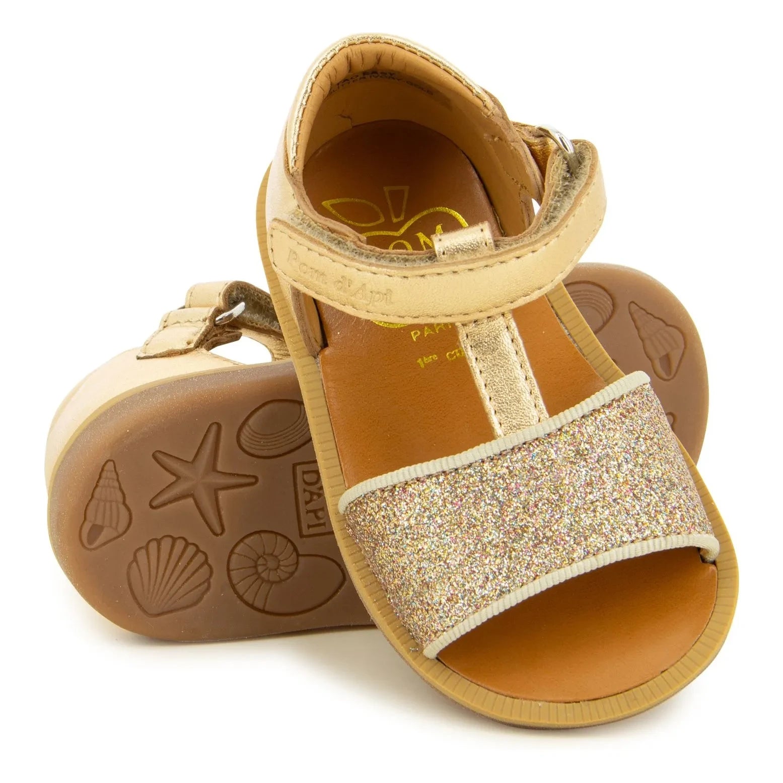Pom d'Api - Poppy Easy Glitter sandaletler | Altın