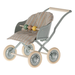 Maileg - Puppenwagen | Grau-Blau