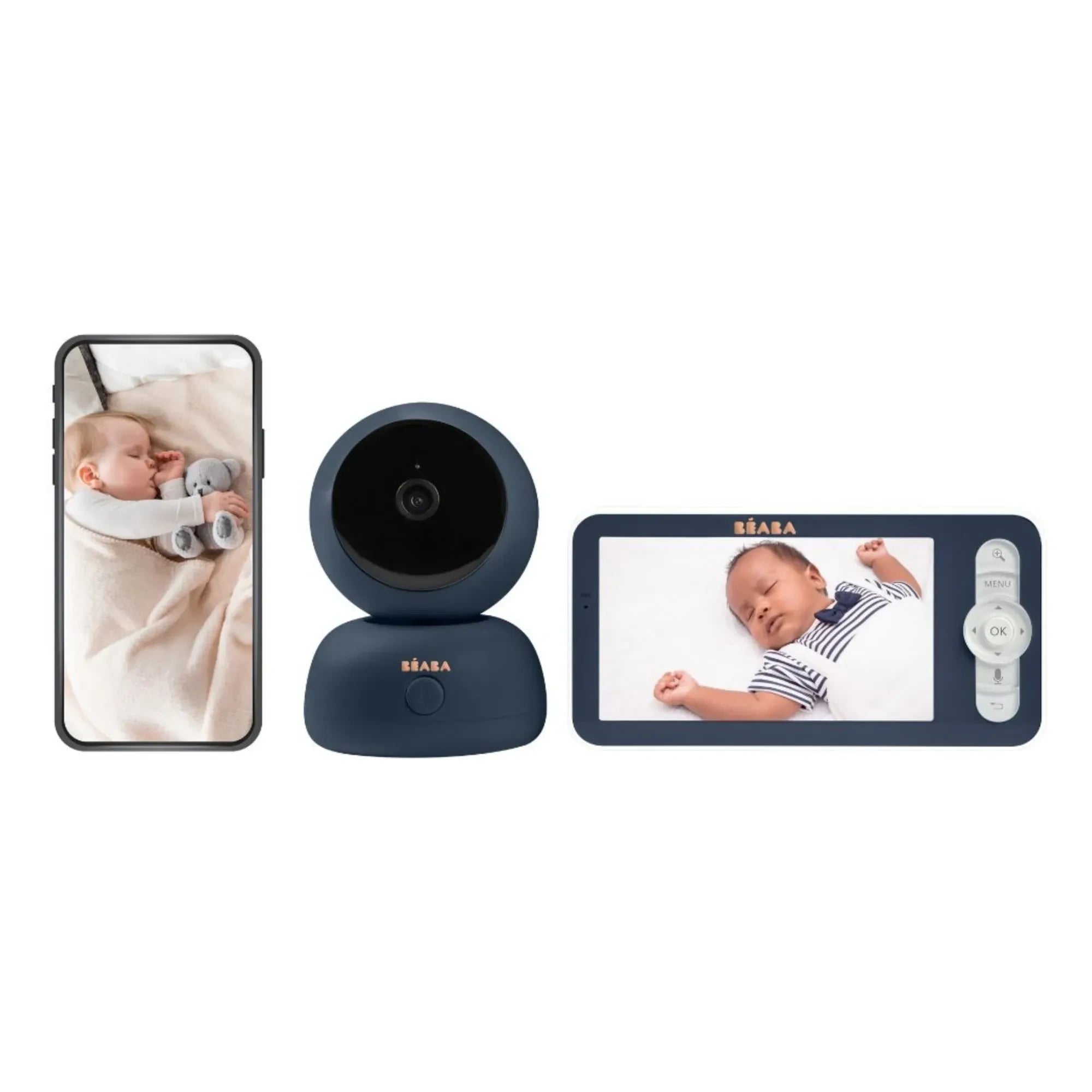 Béaba - Zen Premium Video-Babyphone | Nachtblau
