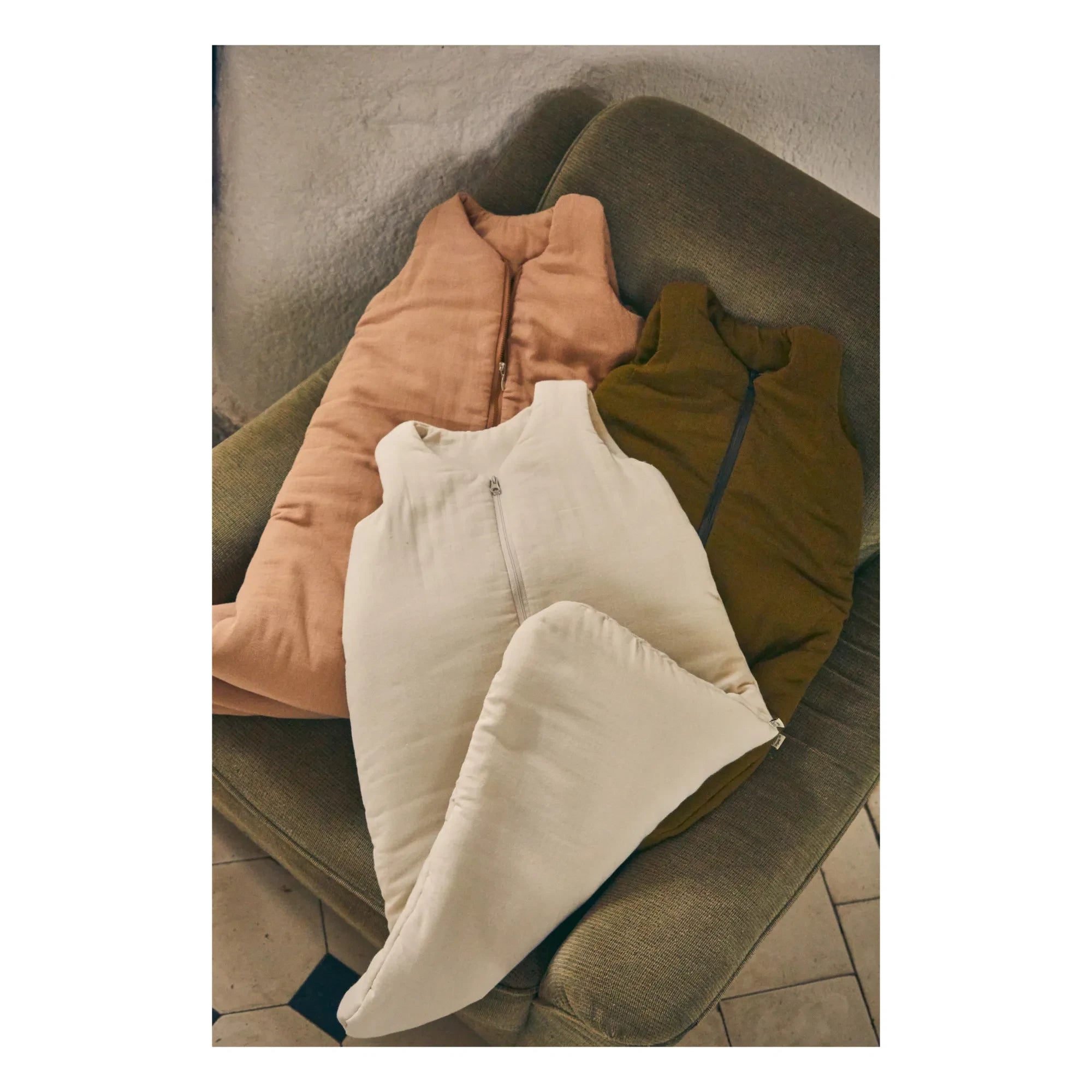 Poudre Organic – Babyschlafsack aus doppellagigem Baumwollmusselin | Altrosa