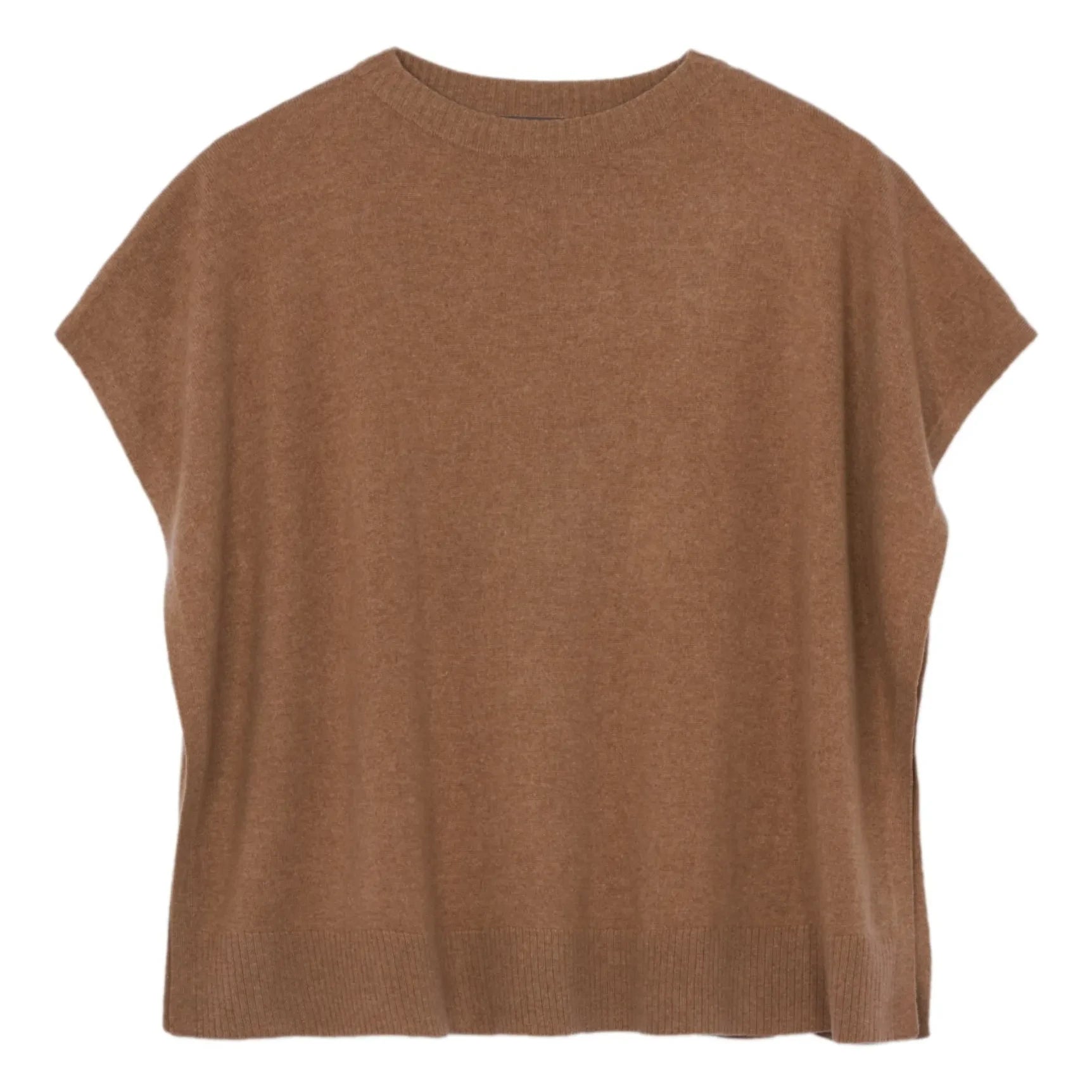 Bompard - Kaschmir-Poncho mit Schiffsausschnitt | Karamell
