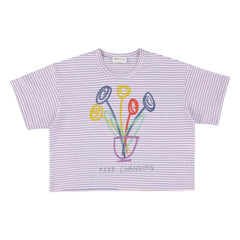 Morley - Warschau Gestreiftes T-Shirt | Flieder