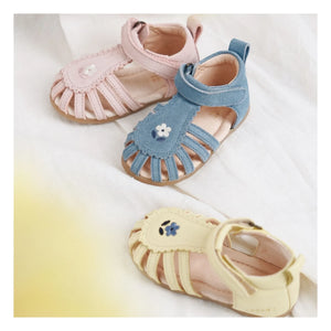 Lazare - Colette Fleur Wildleder Bestickte Sandalen | Jeansblau