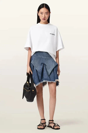 AllSaints Damen Baumwoll Oversize T-Shirt HALIS