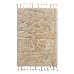HKliving - Unendlicher Wollteppich | Creme
