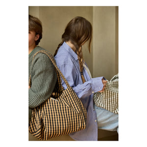 Gabrielle Paris - Vichy Tasche | Kaffee