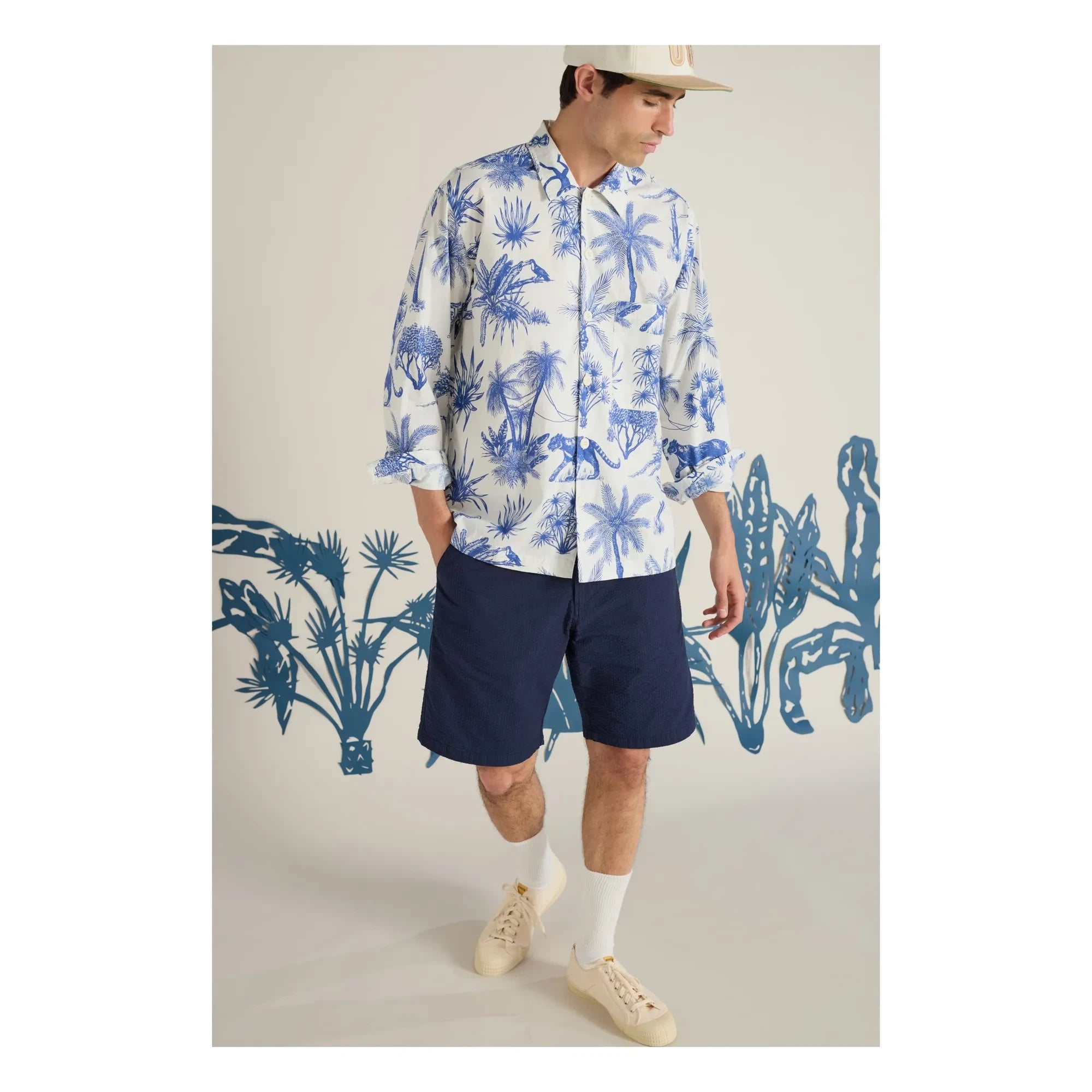 Universal Works - Chemise Camp Jungle Toile Hemd | Weiß