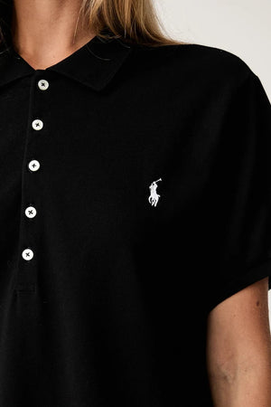 Polo Ralph Lauren yaka detaylı pamuklu kadın tişört