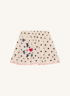 SISSEL EDELBO - Diana Pois Bio-Baumwollrock - Kinderkollektion | Creme