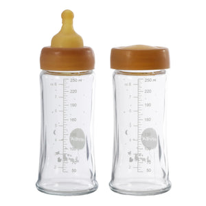 Hevea - Weithals-Glasflaschen - Mittlerer Durchfluss - 2er-Set