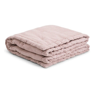 The Socialite Family - Capriccio gestreifte Steppdecke aus Baumwolljacquard | Bordeaux
