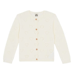 Bonton - Lilou Cœurs Strickjacke | Ecru