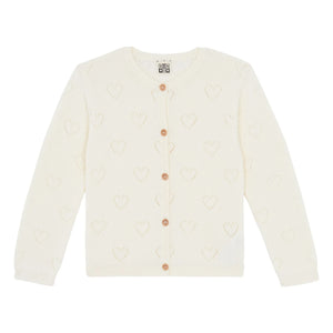 Bonton - Lilou Cœurs Strickjacke | Ecru