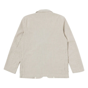 Universal Works - Gestreifte Derby Jacke | Grau