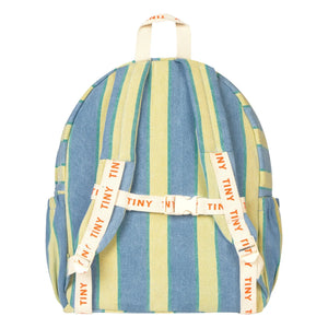 Tinycottons - Gestreifter Jeansrucksack | Blau