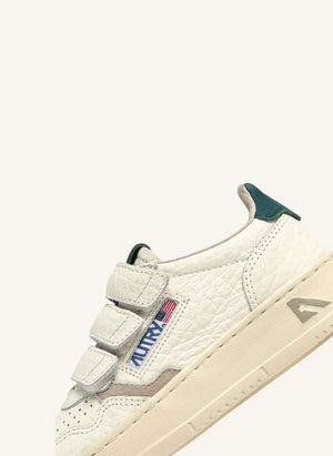 Autry - Kidstripes Niedriger Wildleder-Sneaker | Dunkelgrün
