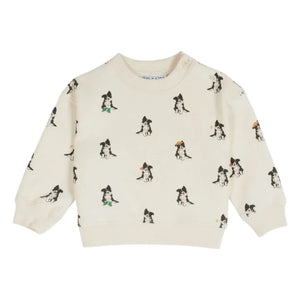 Emile et Ida – Border Collie Bio-Baumwoll-Sweatshirt | Creme