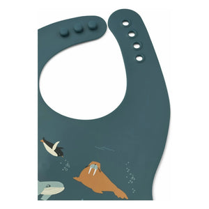 Liewood - Ember Silikon-Lätzchen - 2er-Pack | Arctic Sea/Ocean view