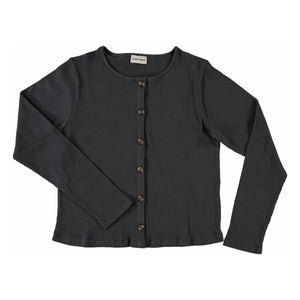 Poudre Organic - Gerippte Hélénie Strickjacke - Damenkollektion | Schwarz