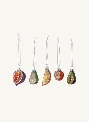 Bloomingville - Finka Glas Weihnachtsschmuck - 5er Set | Rot