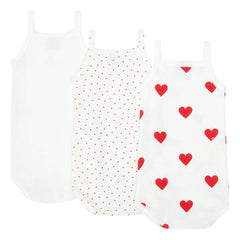 Petit Bateau - 3'lü Organik Pamuklu Askılı Body Seti | Ekru