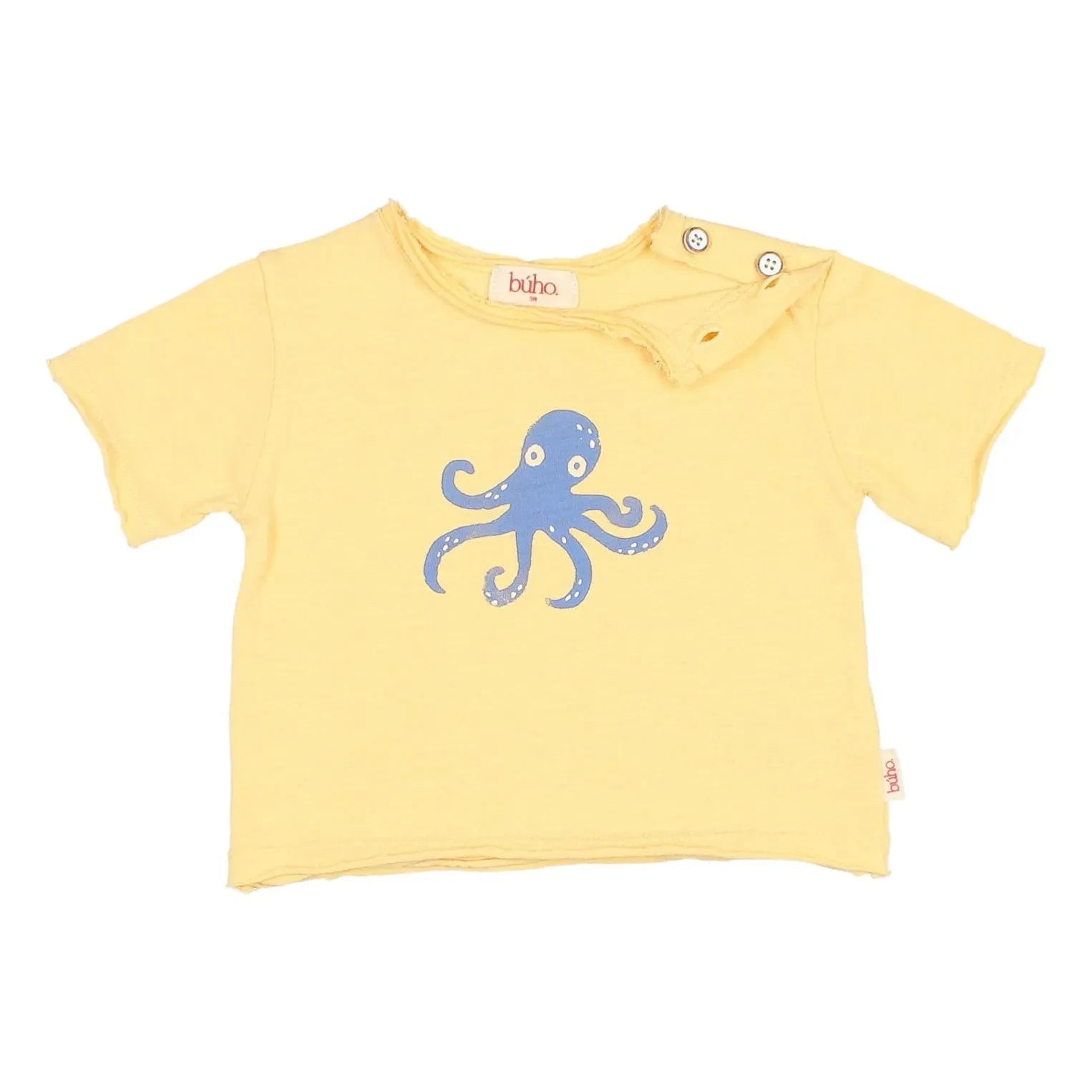 Búho - Bio-Baumwoll-Oktopus-T-Shirt | Gelb