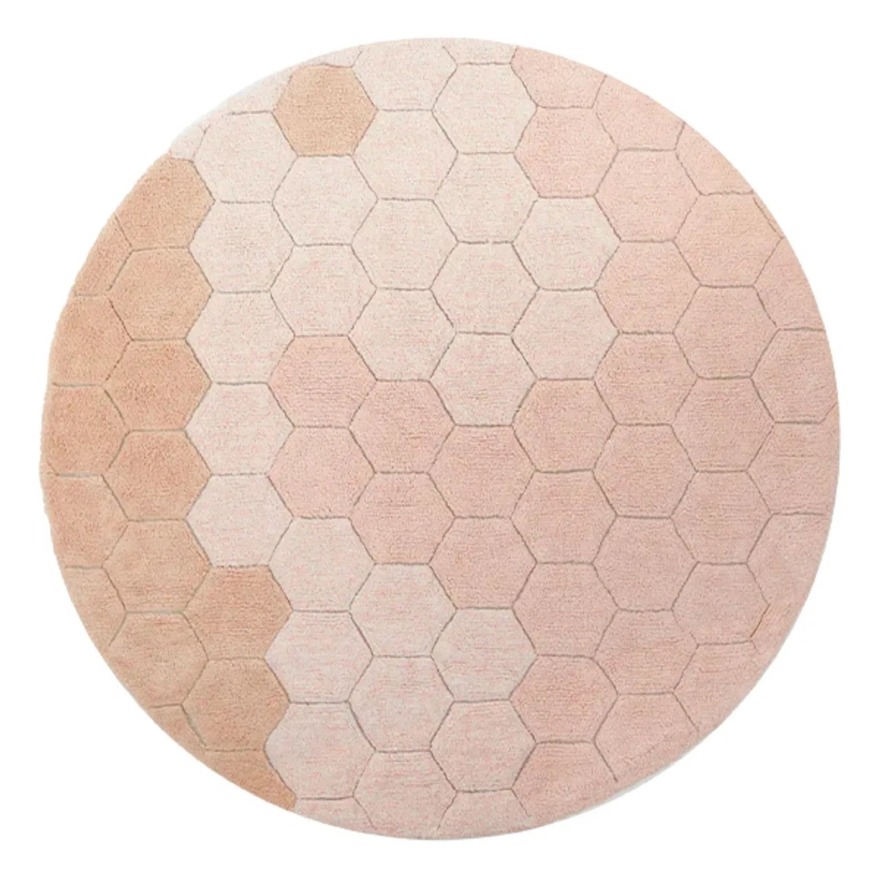Lorena Canals - Teppich Honeycomb rund | Rosa