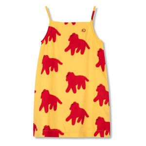 Wynken - Bio-Baumwoll Kleid mit Hund | Gelb