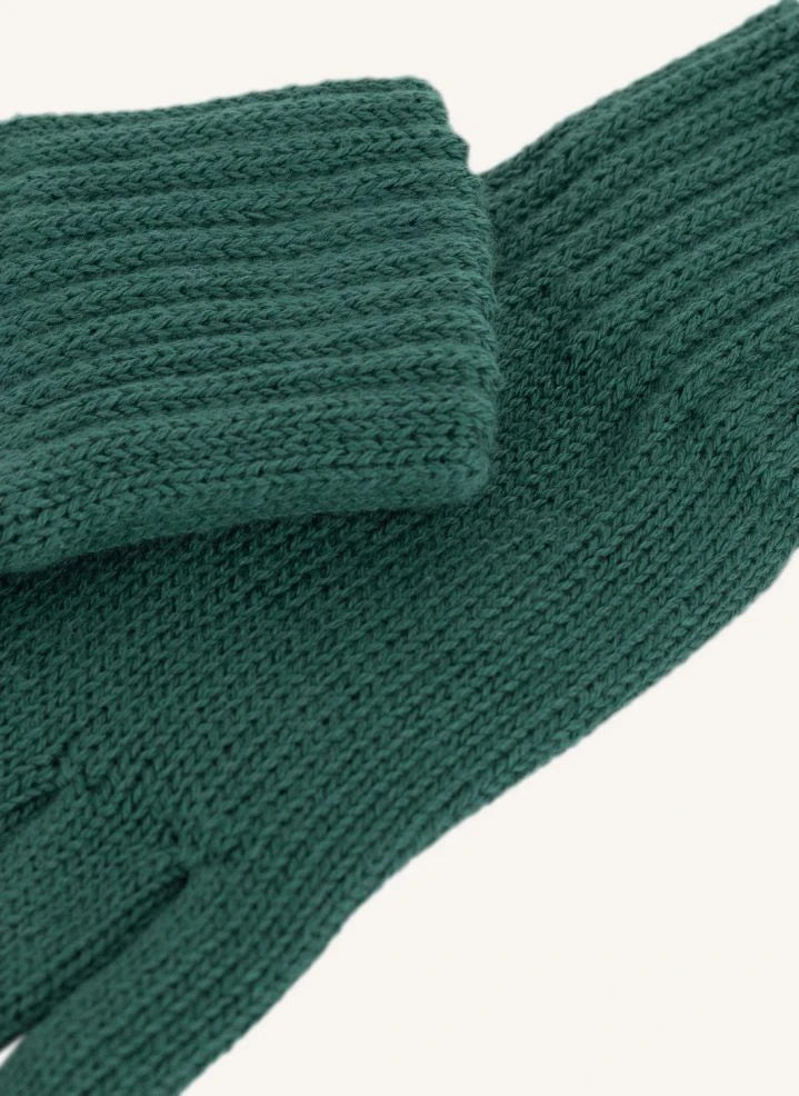 Petit Bateau - Organische Baumwollnetz-Handschuhe | Chromgrün