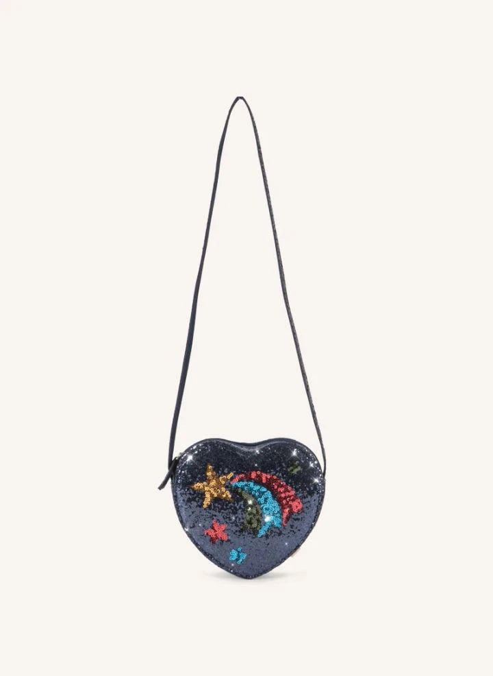 Konges Sløjd - Regenbogen-Glitzer-Tasche | Dunkelblau