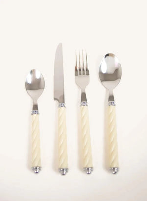 Olsson & Jensen - Svala Besteckset aus Edelstahl - 24-teilig | Creme