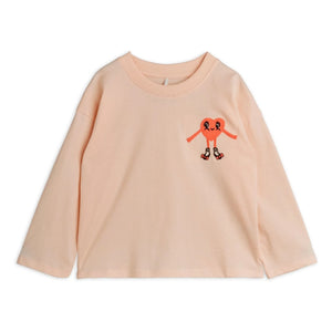 Mini Rodini - Bio-Baumwoll-Herz-T-Shirt | Puderrosa