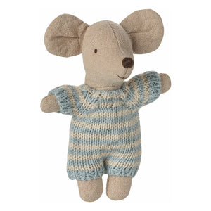 Maileg - Baby Maus in blauer Wiege