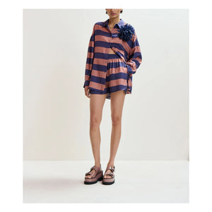 Essentiel Antwerp - Jalana Gestreifter Shorts | Mavi