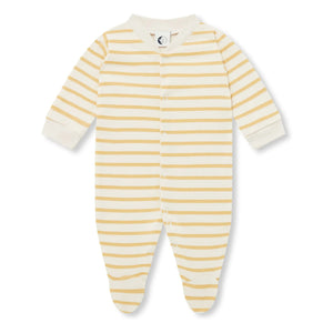 Sleepy Doe - Gestreifter Strampler aus Bio-Baumwolle | Gelb