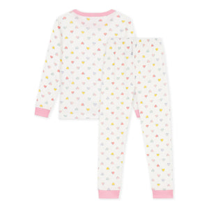 Petit Bateau - Dar Kesim Pijama Kalpli Organik Pamuk | Beyaz