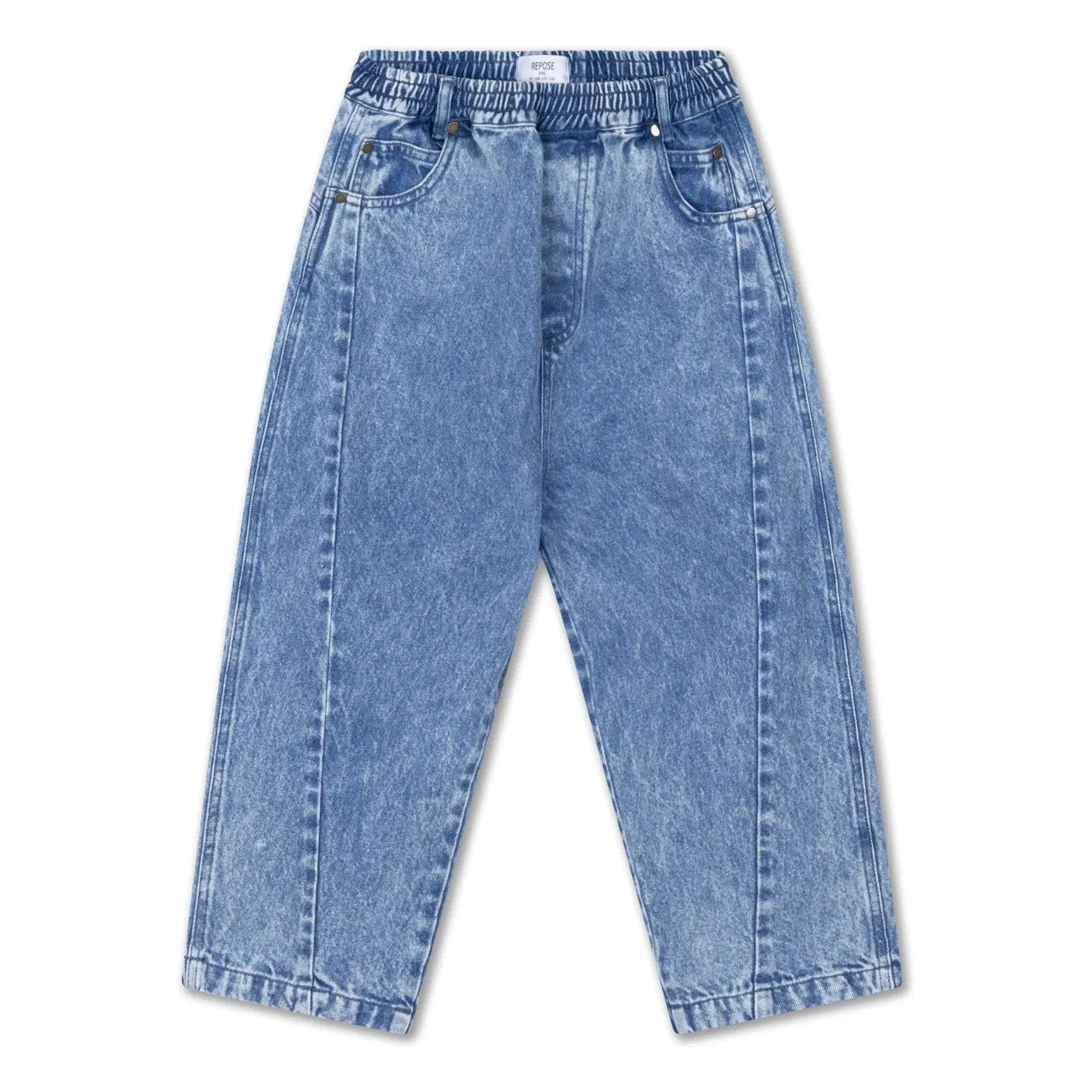 Repose AMS - Bio-Baumwoll-Ballonjeans | Gewaschenes Blau